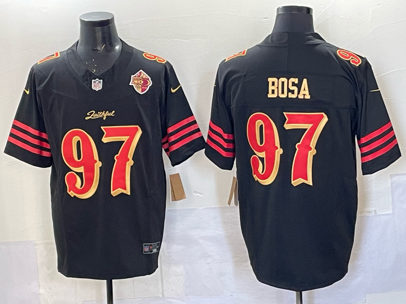 Men San Francisco 49ers #97 Bosa black Limited Nike NFL 2025 Jersey 01